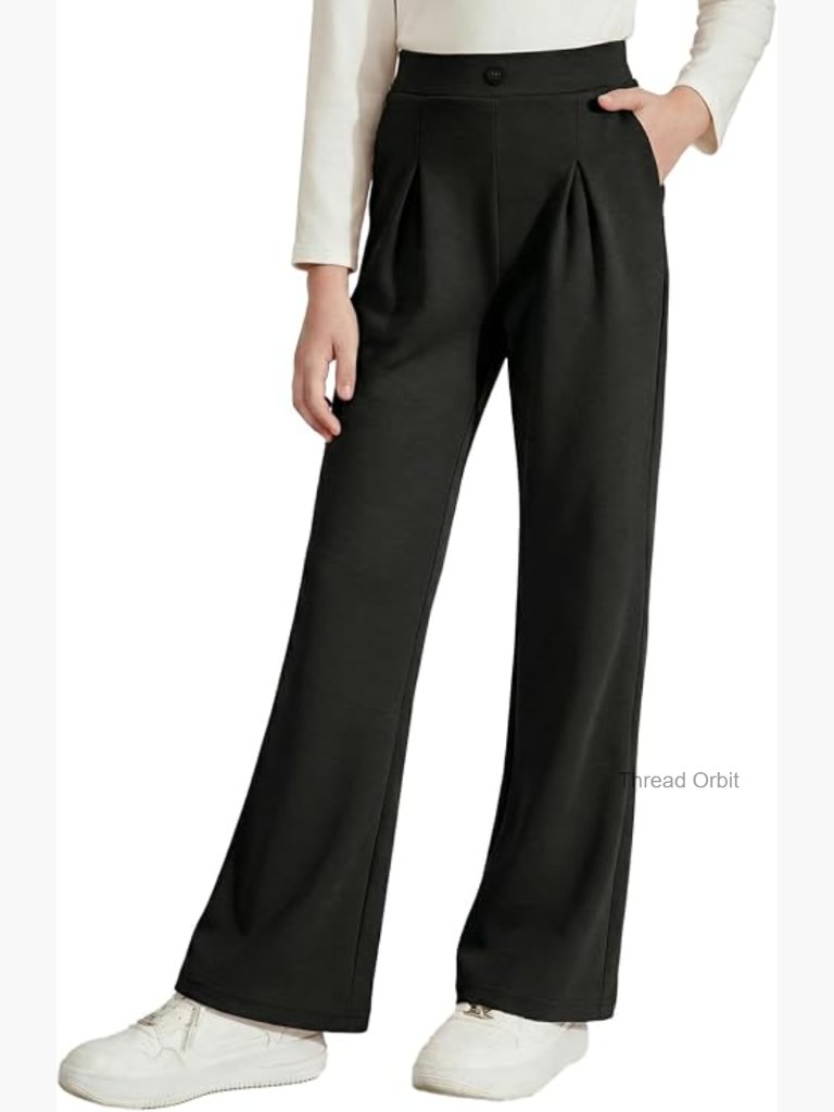 Tween Girls School Uniform Pants With Pockets Size 6-15